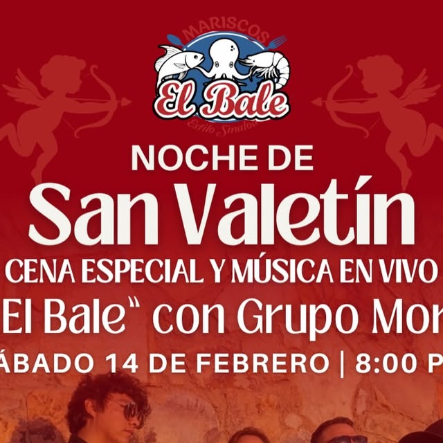 Mariscos el Bale — Noche de San Valentín · Cena y música en vivo